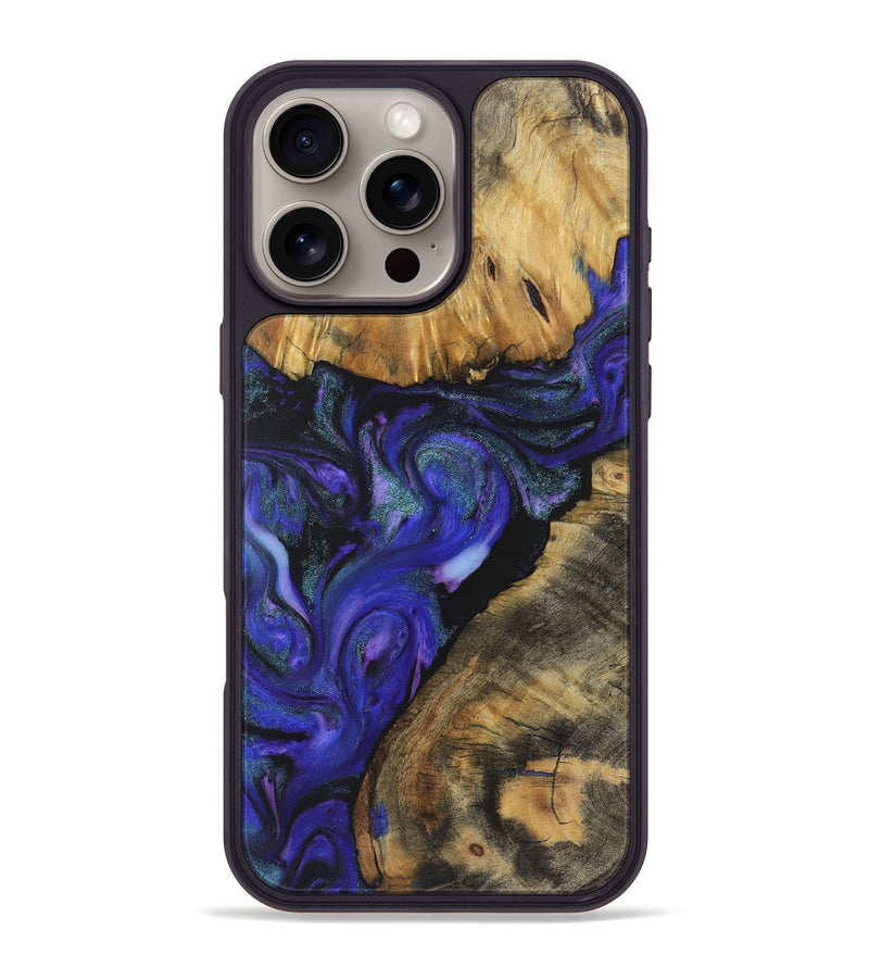 iPhone 16 Pro Max Wood+Resin Phone Case - Greg (Purple, 722125)