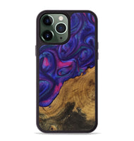 iPhone 13 Pro Max Wood+Resin Phone Case - Willow (Purple, 722126)