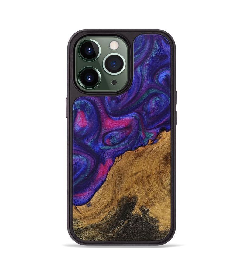 iPhone 13 Pro Wood+Resin Phone Case - Willow (Purple, 722126)