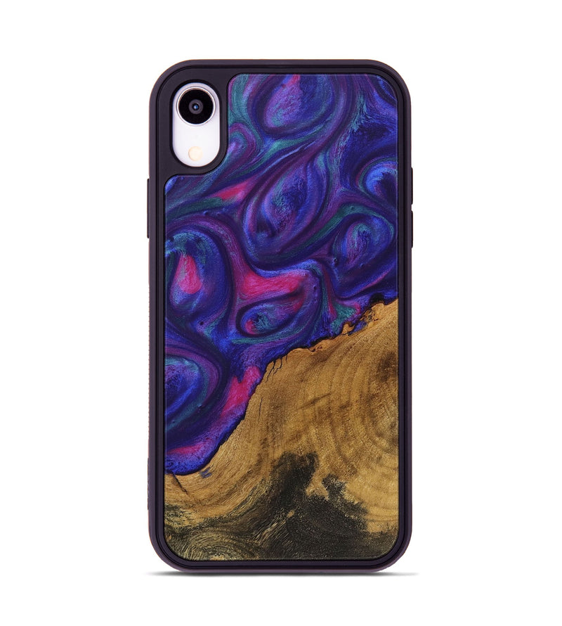 iPhone Xr Wood+Resin Phone Case - Willow (Purple, 722126)