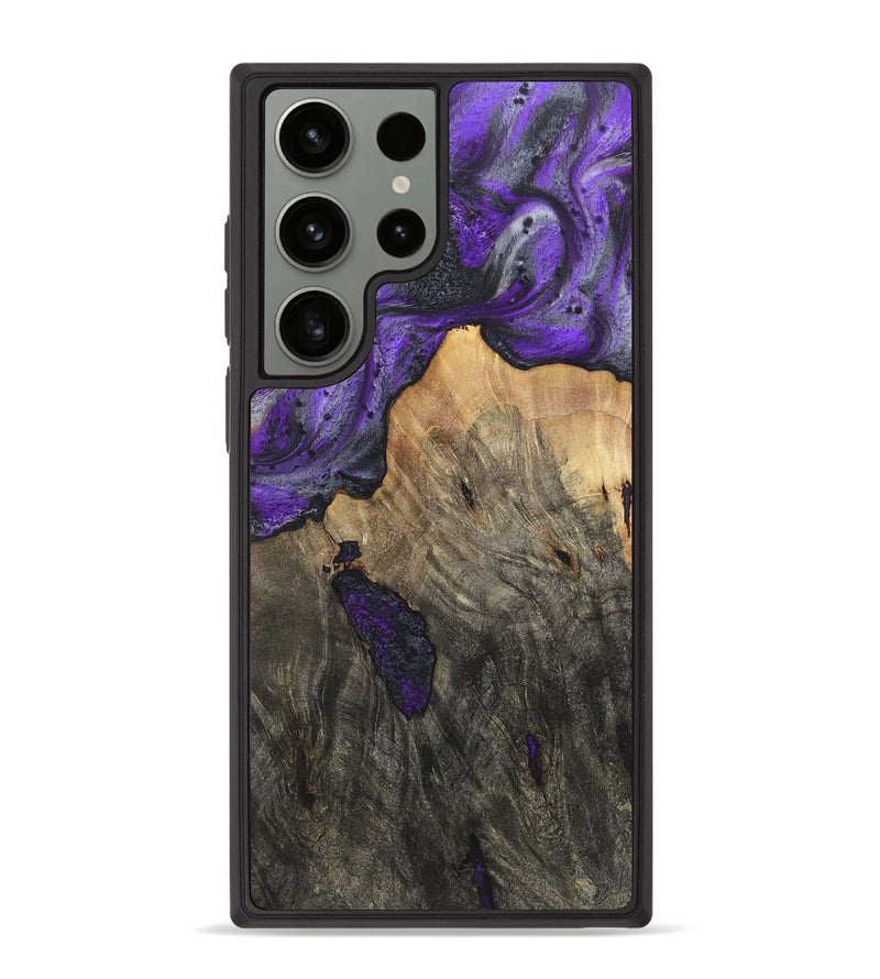 Galaxy S23 Ultra Wood+Resin Phone Case - Valentina (Purple, 722127)