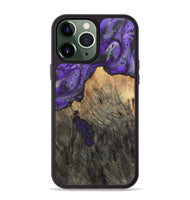 iPhone 13 Pro Max Wood+Resin Phone Case - Valentina (Purple, 722127)