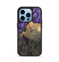 iPhone 14 Pro Wood+Resin Phone Case - Valentina (Purple, 722127)