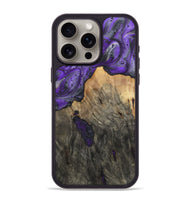 iPhone 15 Pro Max Wood+Resin Phone Case - Valentina (Purple, 722127)