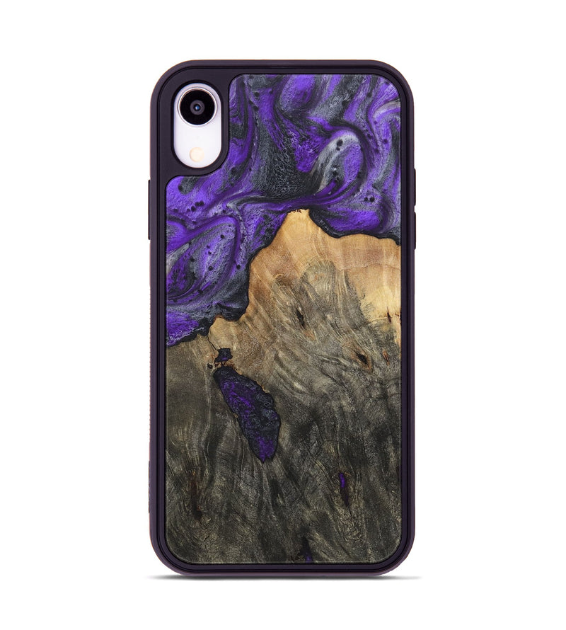 iPhone Xr Wood+Resin Phone Case - Valentina (Purple, 722127)