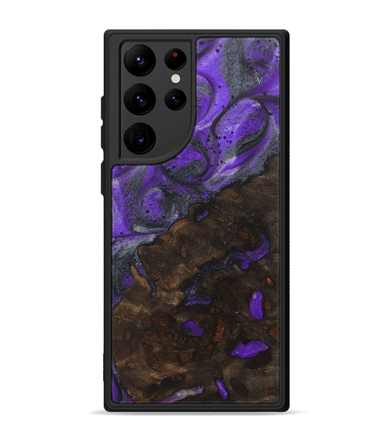 Galaxy S22 Ultra Wood+Resin Phone Case - Aubrey (Purple, 722128)