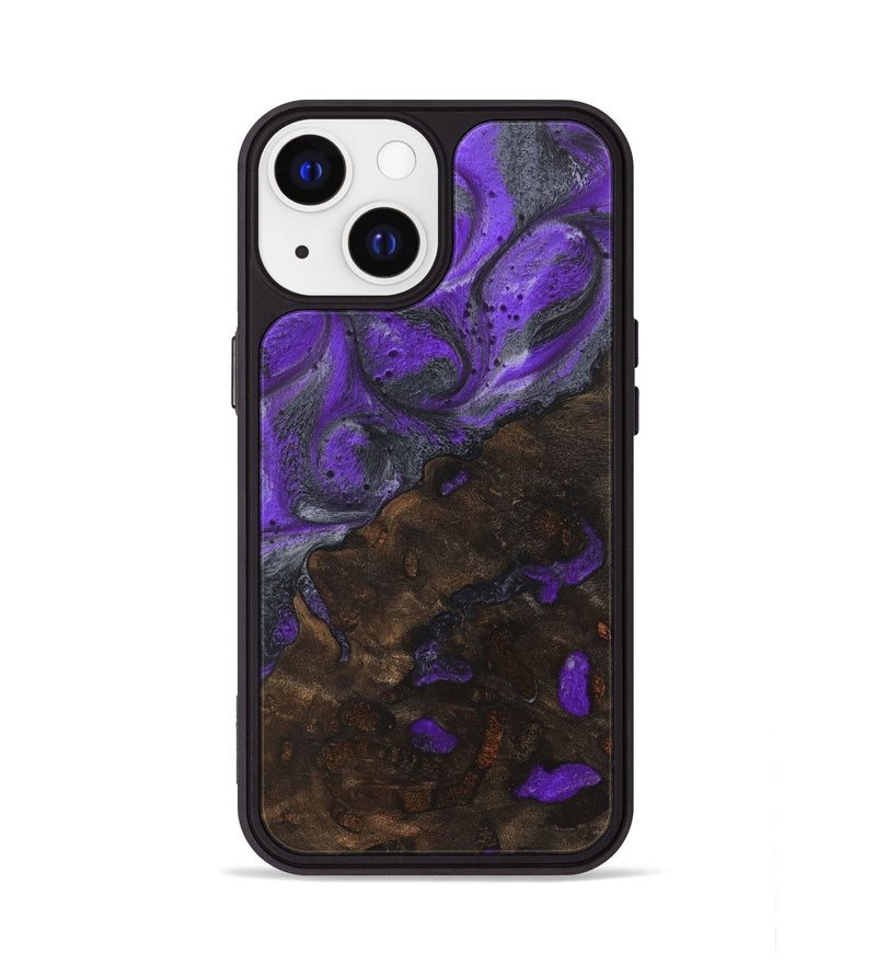 iPhone 13 Wood+Resin Phone Case - Aubrey (Purple, 722128)