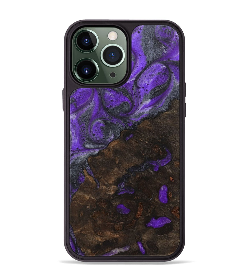 iPhone 13 Pro Max Wood+Resin Phone Case - Aubrey (Purple, 722128)