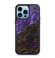 iPhone 14 Pro Max Wood+Resin Phone Case - Aubrey (Purple, 722128)