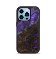 iPhone 14 Pro Wood+Resin Phone Case - Aubrey (Purple, 722128)