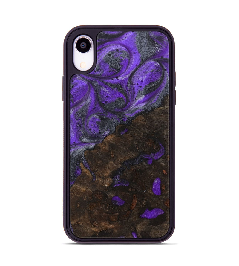 iPhone Xr Wood+Resin Phone Case - Aubrey (Purple, 722128)