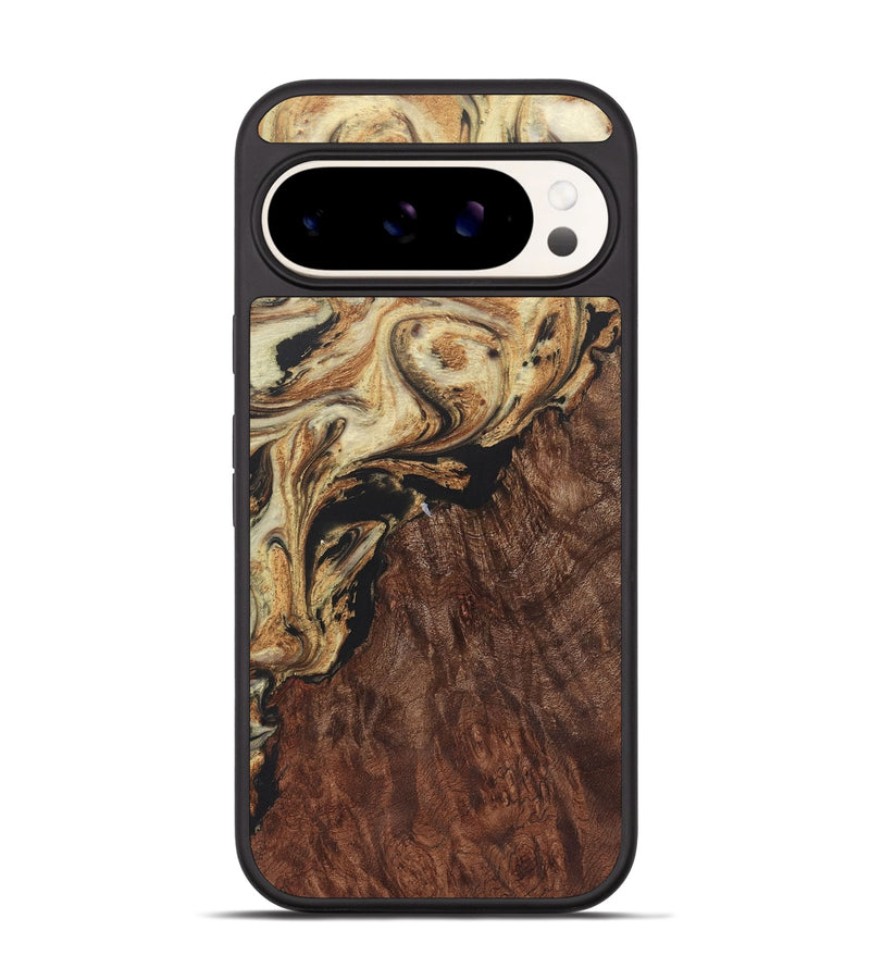 Pixel 9 Pro Wood+Resin Phone Case - Gail (Black & White, 722129)