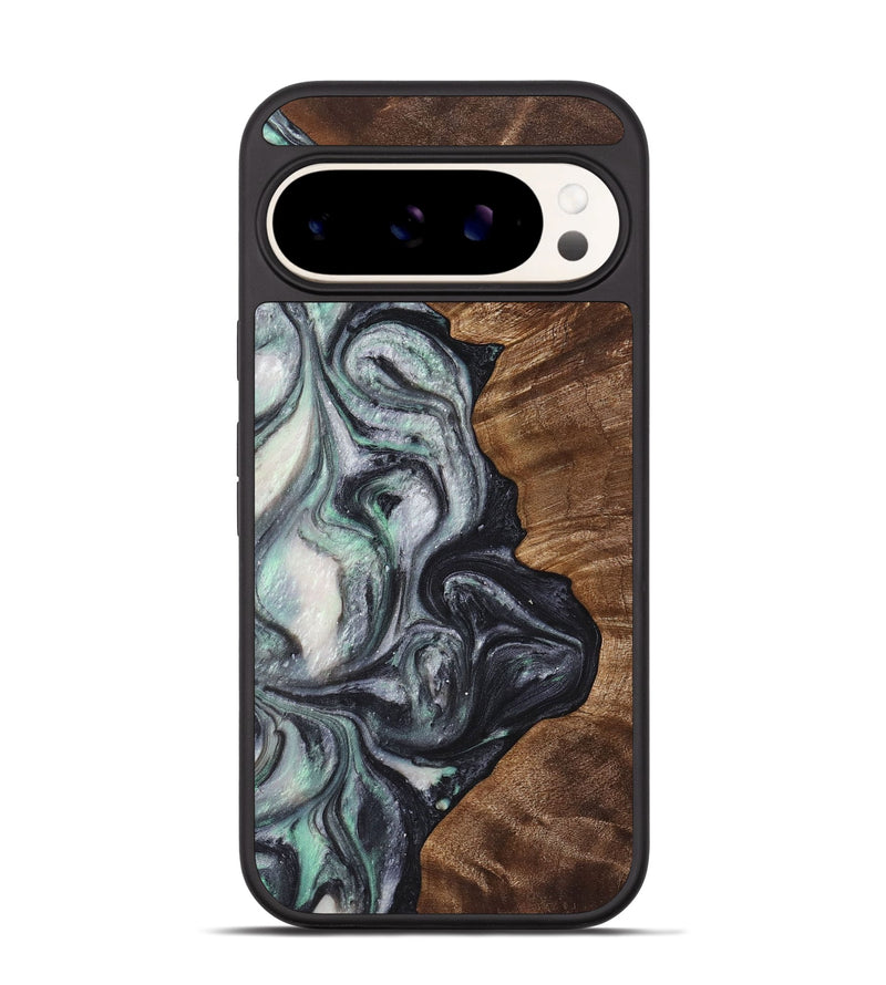 Pixel 9 Pro Wood+Resin Phone Case - Tameka (Black & White, 722133)