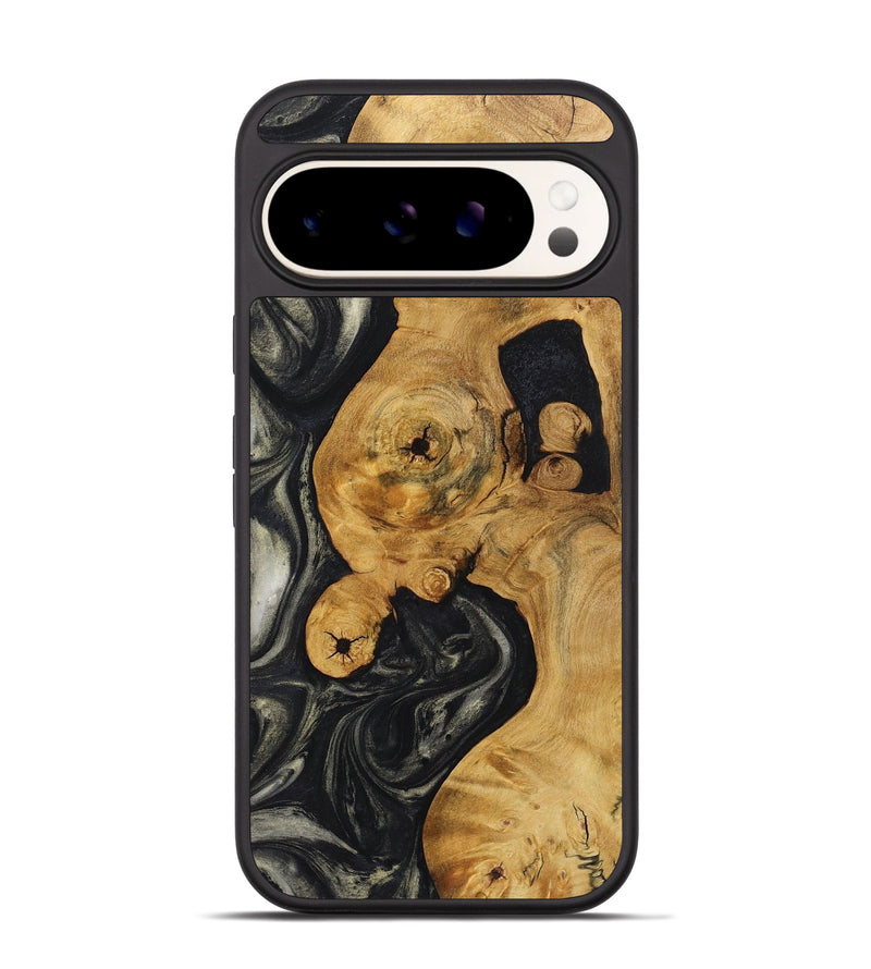 Pixel 9 Pro Wood+Resin Phone Case - Tori (Black & White, 722136)