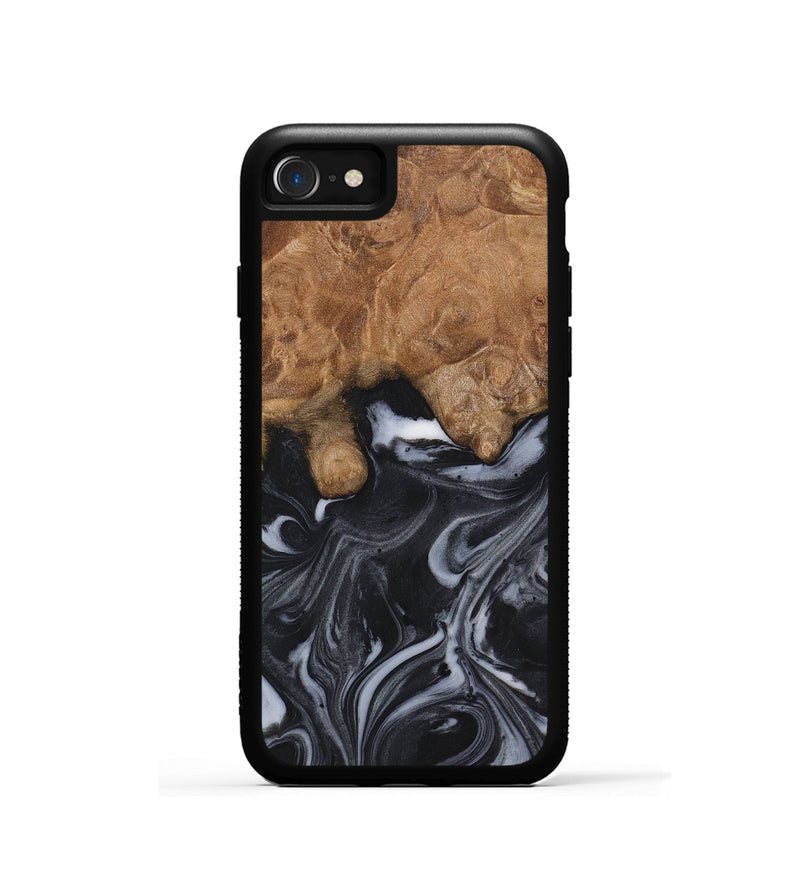 iPhone SE Wood+Resin Phone Case - Delilah (Black & White, 722141)