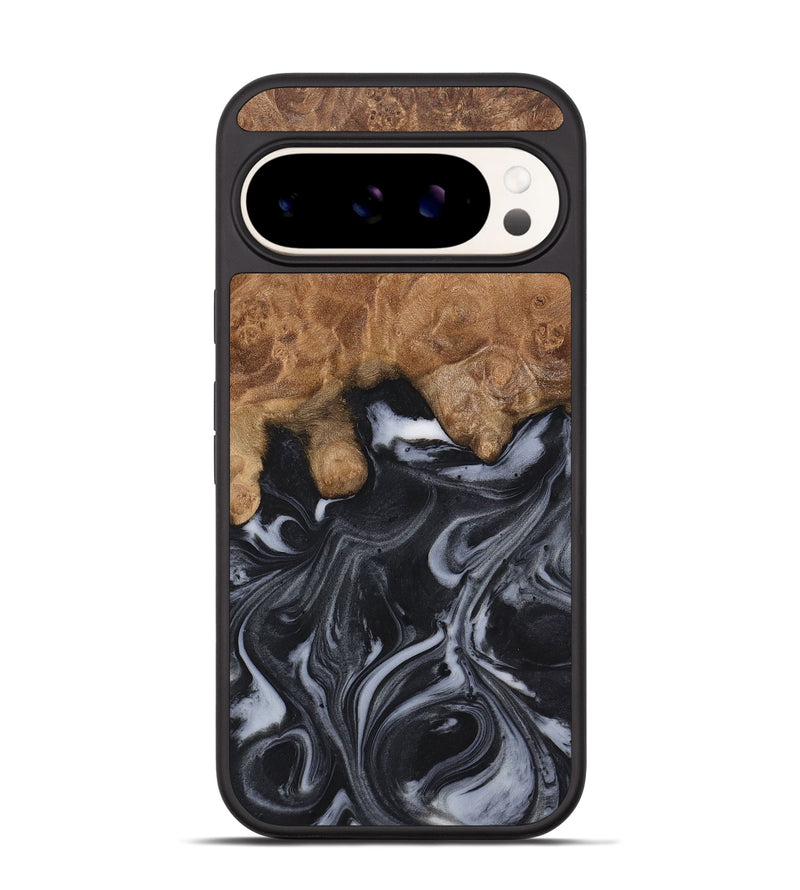 Pixel 9 Pro Wood+Resin Phone Case - Delilah (Black & White, 722141)