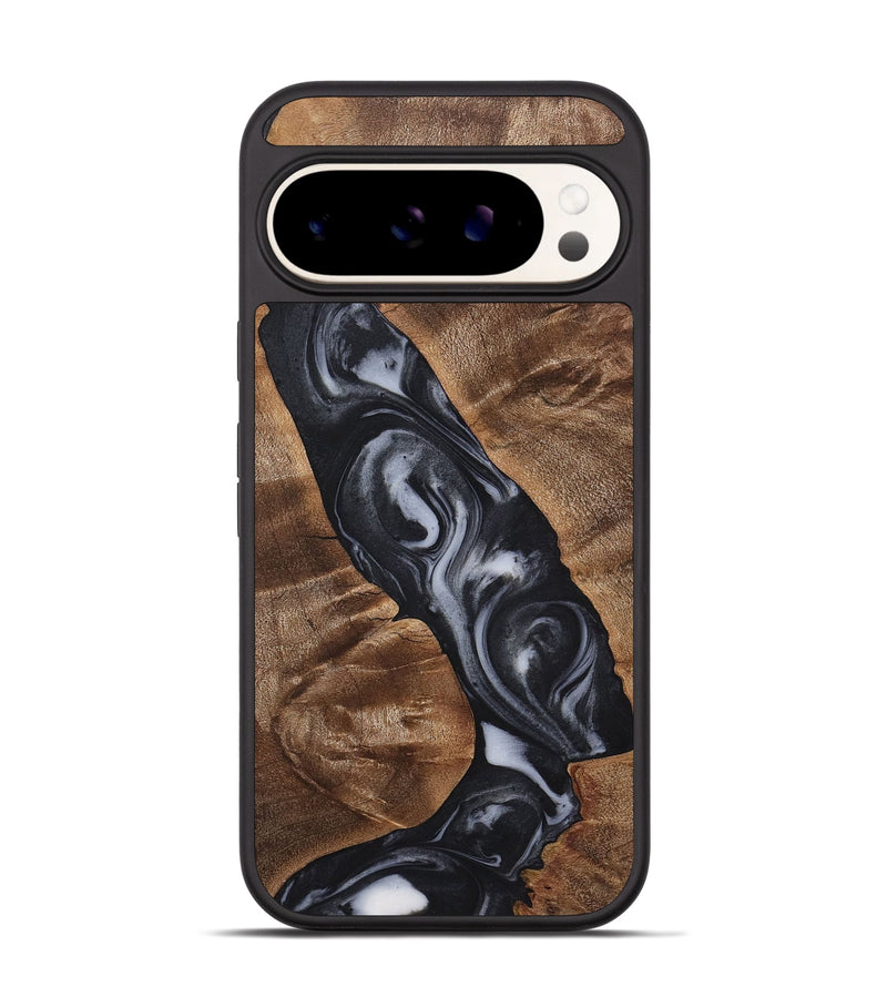 Pixel 9 Pro Wood+Resin Phone Case - Zachariah (Black & White, 722142)