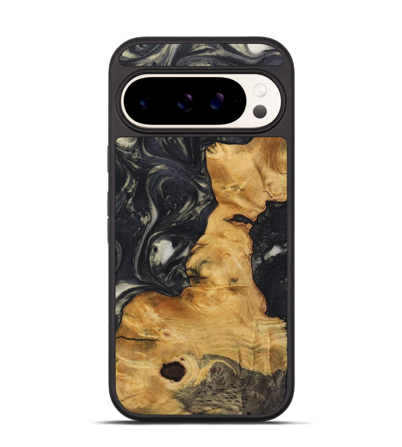 Pixel 9 Pro Wood+Resin Phone Case - May (Black & White, 722145)