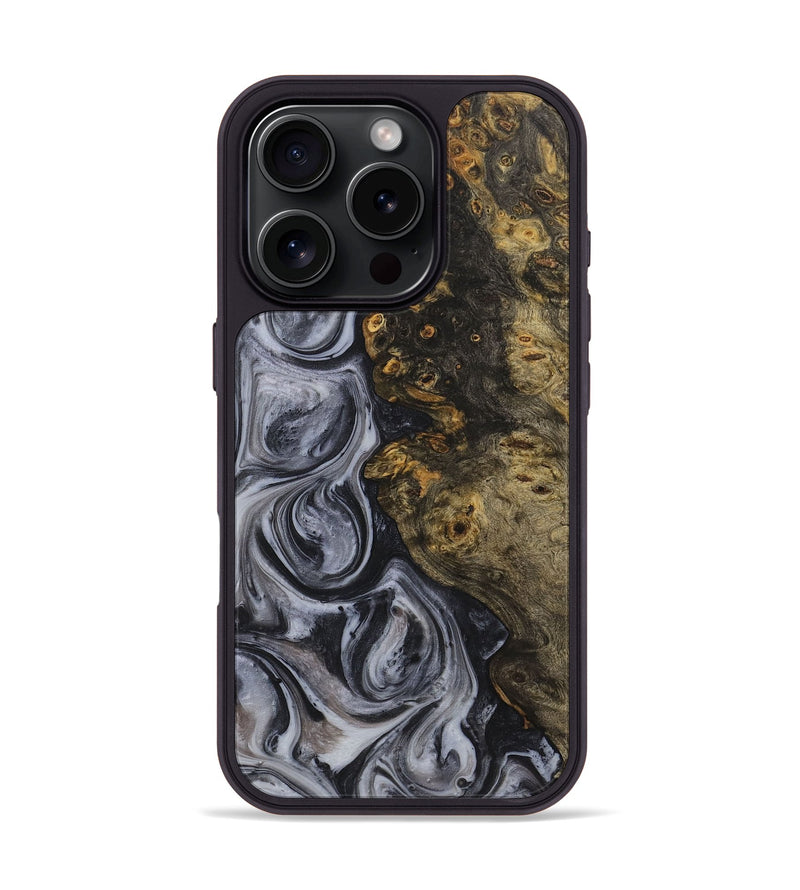 iPhone 16 Pro Wood+Resin Phone Case - Alta (Black & White, 722146)