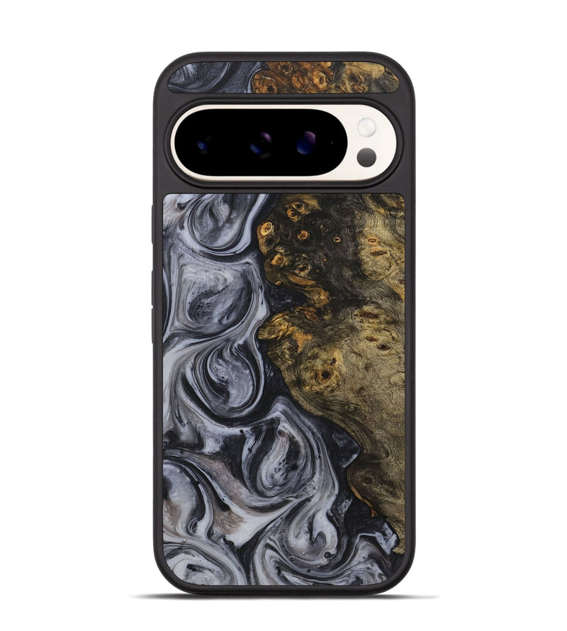 Pixel 9 Pro Wood+Resin Phone Case - Alta (Black & White, 722146)