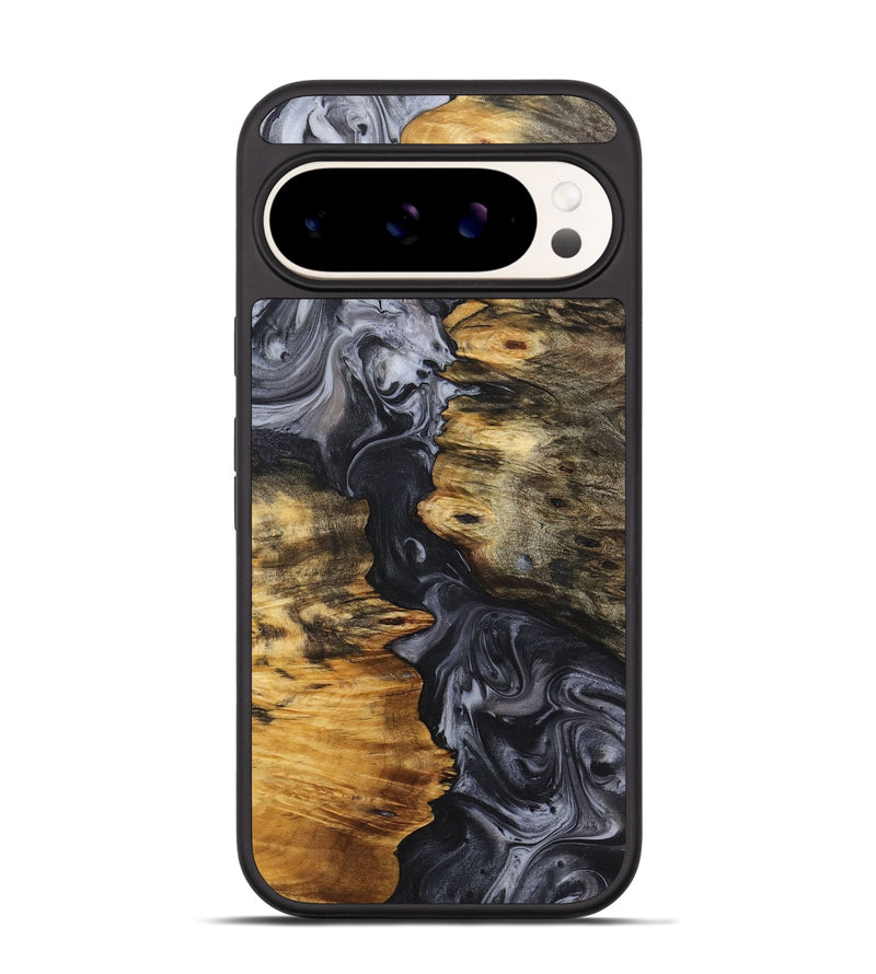 Pixel 9 Pro Wood+Resin Phone Case - Janiya (Black & White, 722147)