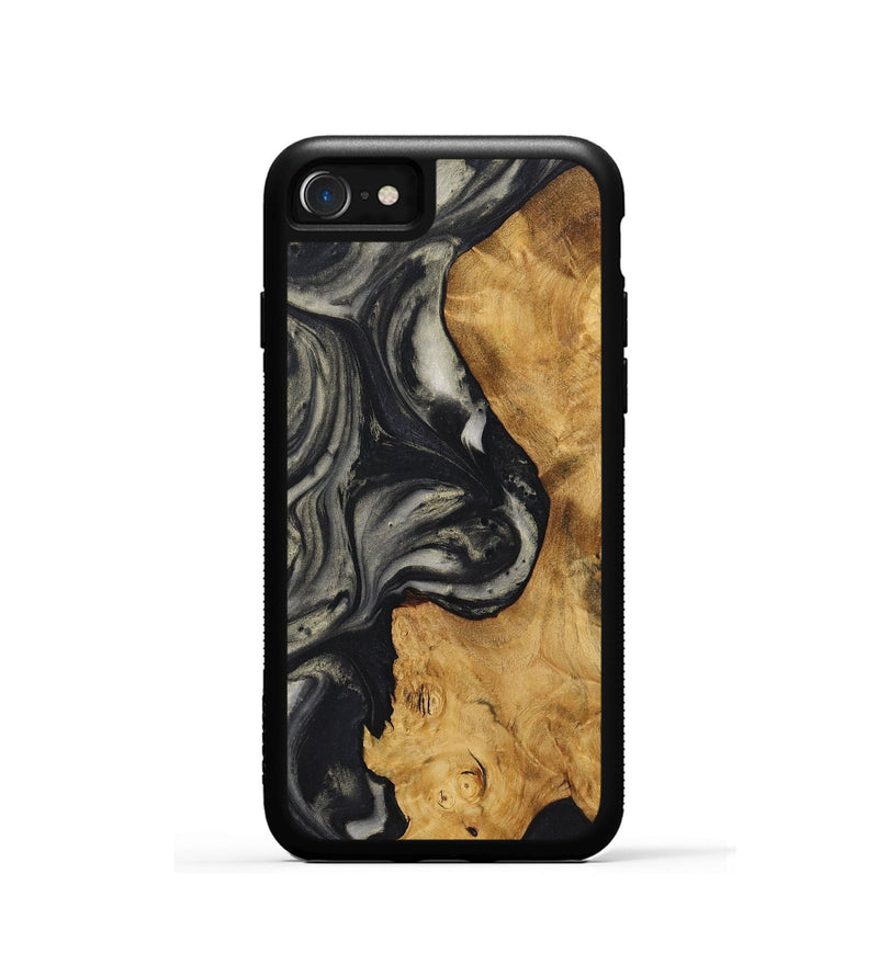 iPhone SE Wood+Resin Phone Case - Arturo (Black & White, 722148)