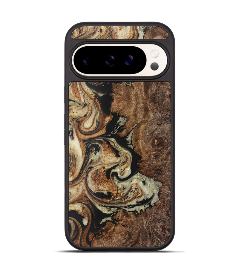 Pixel 9 Pro Wood+Resin Phone Case - Bria (Black & White, 722151)