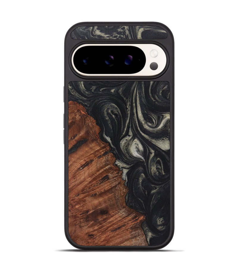 Pixel 9 Pro Wood+Resin Phone Case - Barbara (Black & White, 722154)