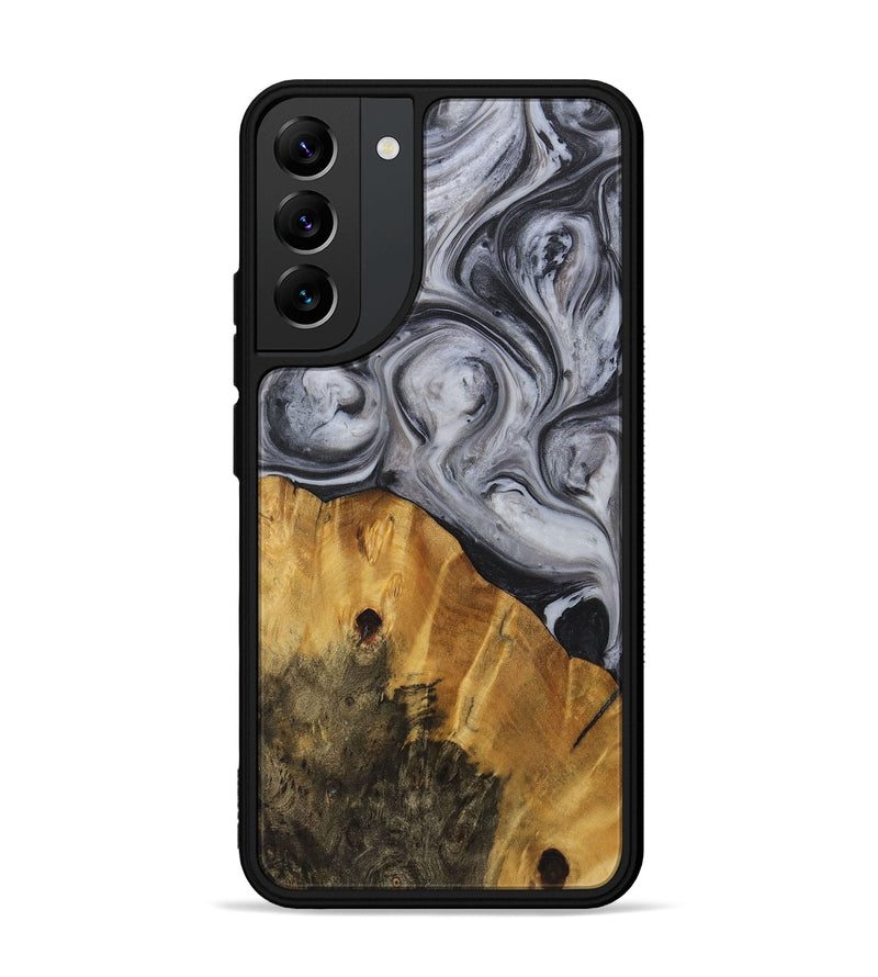 Galaxy S22 Plus Wood+Resin Phone Case - Alan (Black & White, 722155)