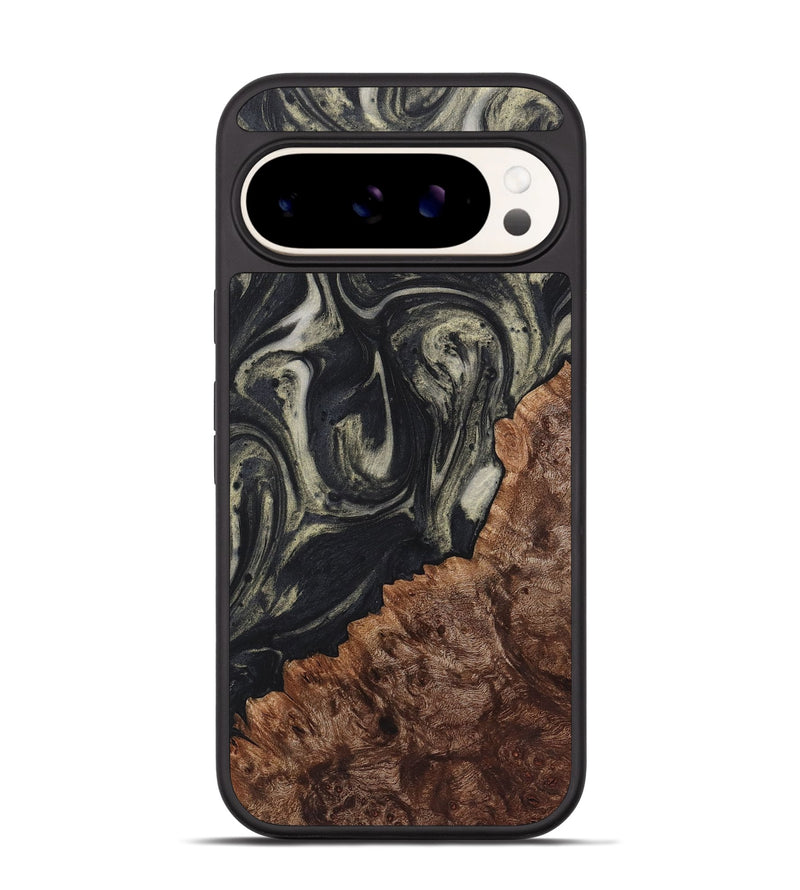 Pixel 9 Pro Wood+Resin Phone Case - Royalty (Black & White, 722158)