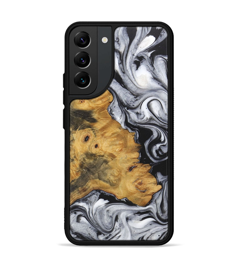 Galaxy S22 Plus Wood+Resin Phone Case - Bodhi (Black & White, 722160)