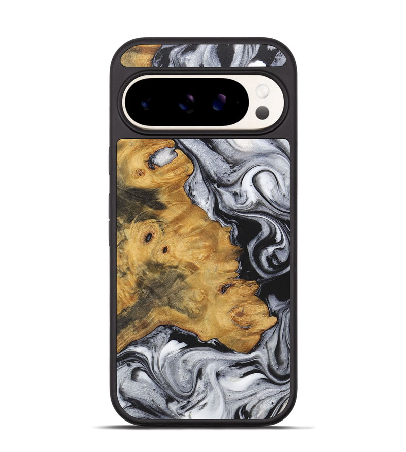 Pixel 9 Wood+Resin Phone Case - Bodhi (Black & White, 722160)