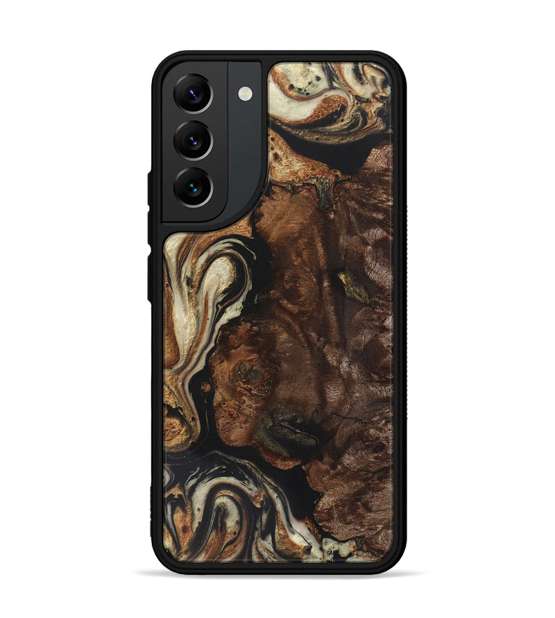 Galaxy S22 Plus Wood+Resin Phone Case - Carroll (Black & White, 722161)