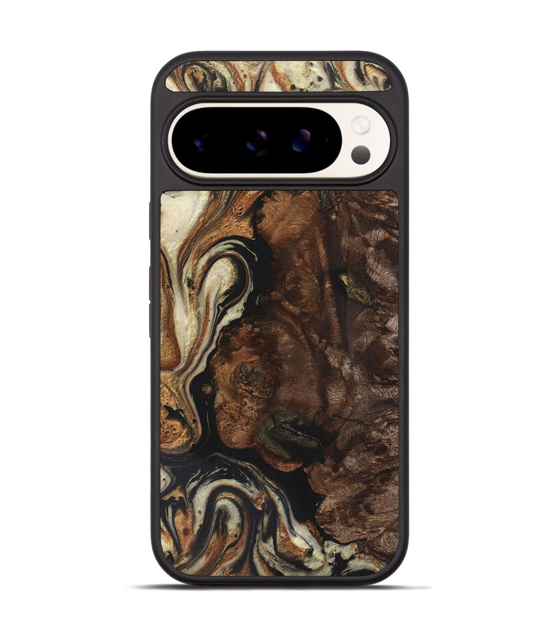 Pixel 9 Wood+Resin Phone Case - Carroll (Black & White, 722161)