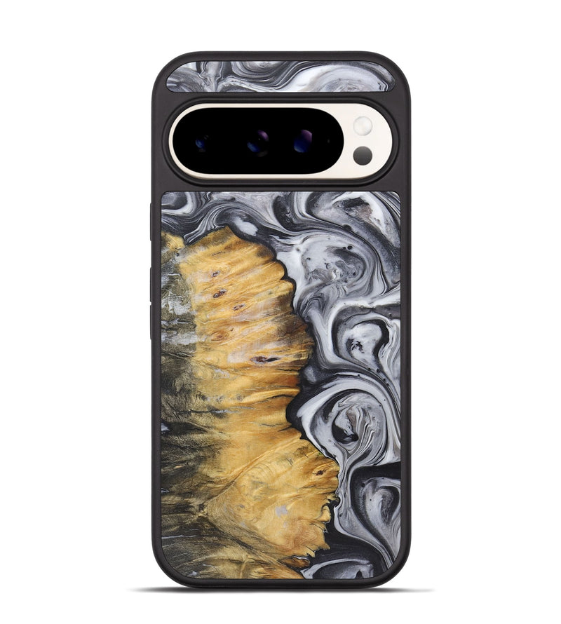 Pixel 9 Pro Wood+Resin Phone Case - Jean (Black & White, 722164)