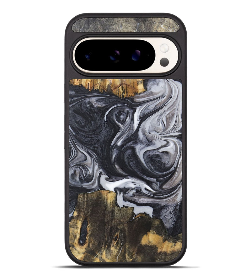 Pixel 9 Pro XL Wood+Resin Phone Case - Kendra (Black & White, 722166)