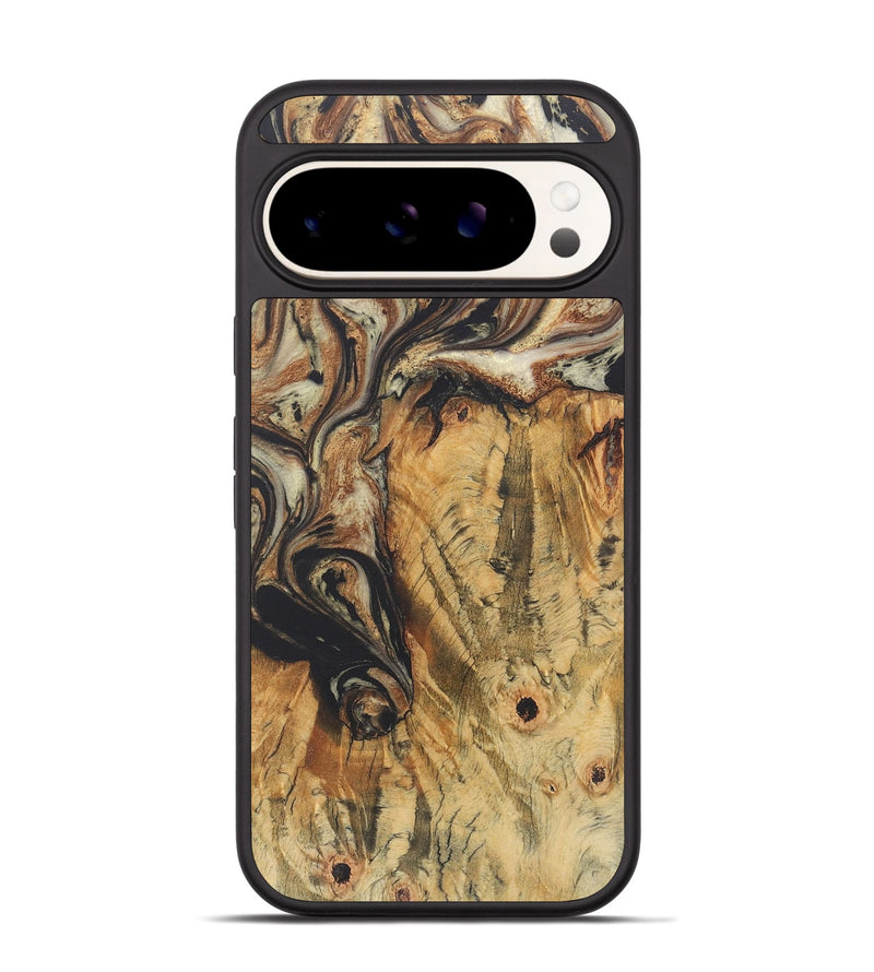 Pixel 9 Wood+Resin Phone Case - Nikolas (Black & White, 722181)