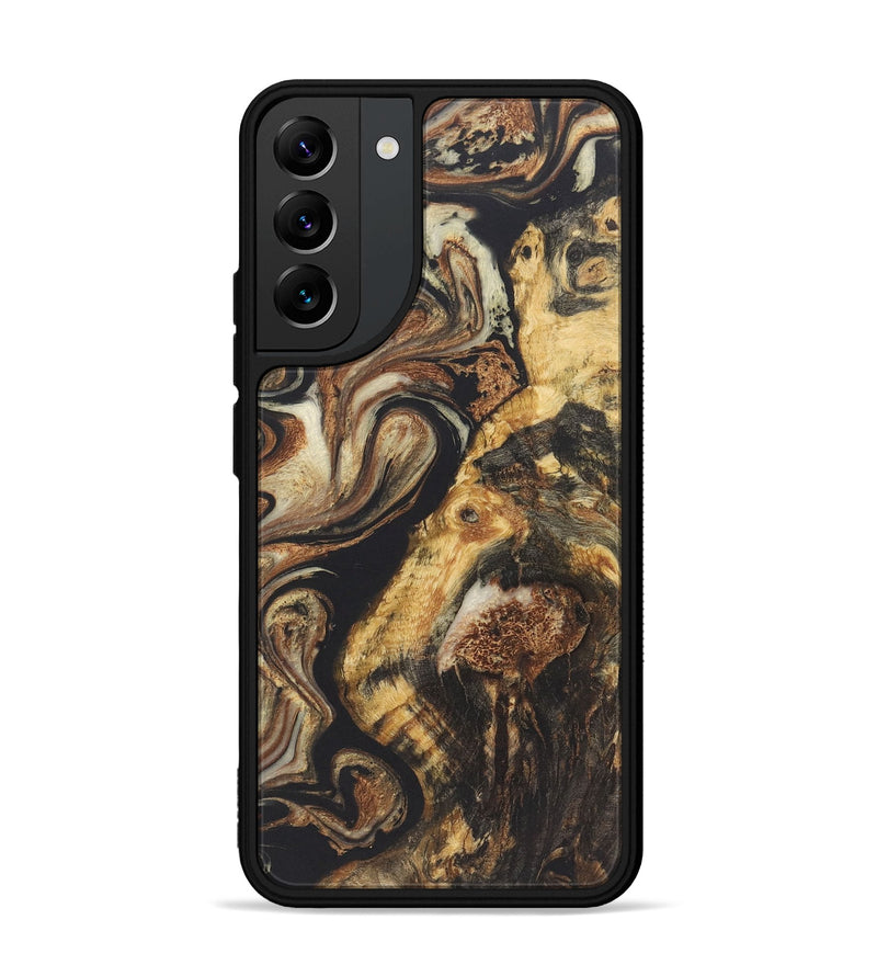 Galaxy S22 Plus Wood+Resin Phone Case - Brock (Black & White, 722184)