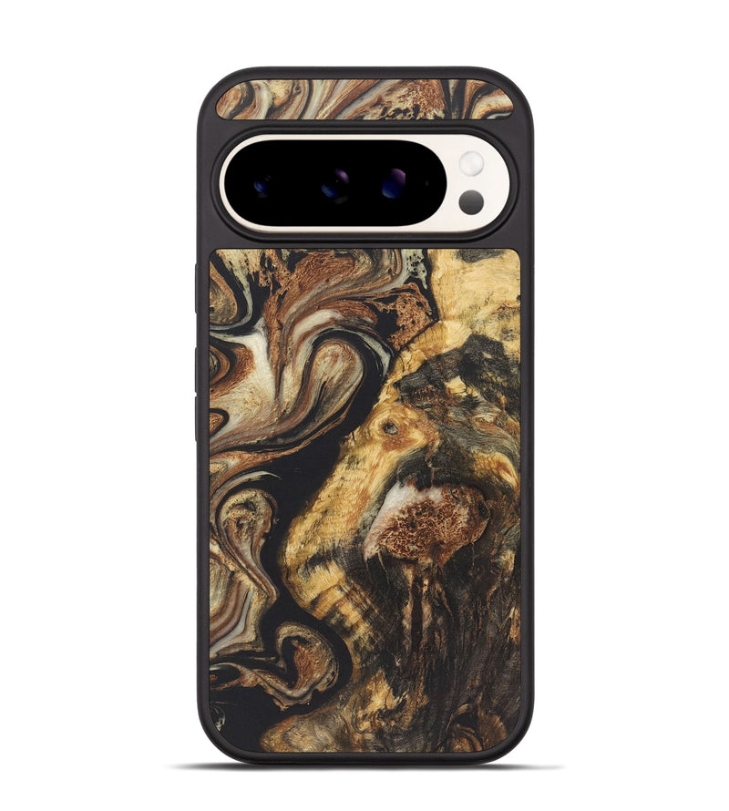 Pixel 9 Pro Wood+Resin Phone Case - Brock (Black & White, 722184)