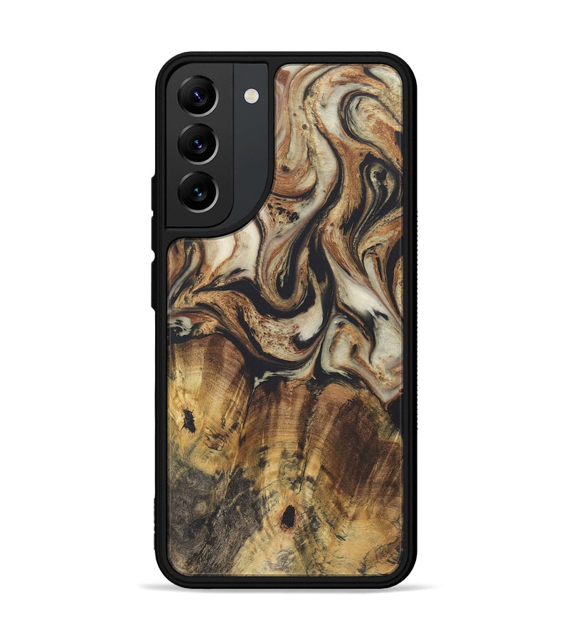 Galaxy S22 Plus Wood+Resin Phone Case - Sheryl (Black & White, 722186)