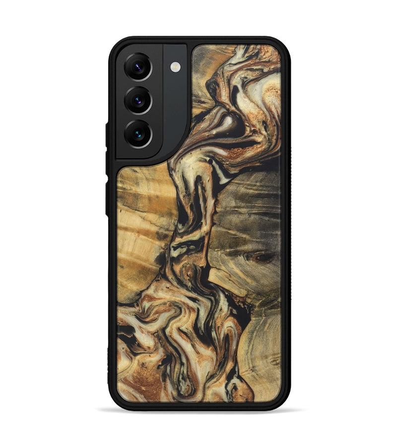 Galaxy S22 Plus Wood+Resin Phone Case - Amanda (Black & White, 722189)