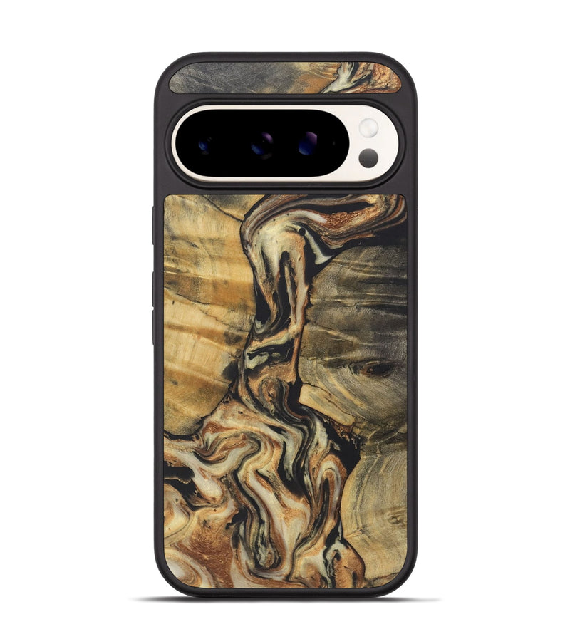 Pixel 9 Wood+Resin Phone Case - Amanda (Black & White, 722189)