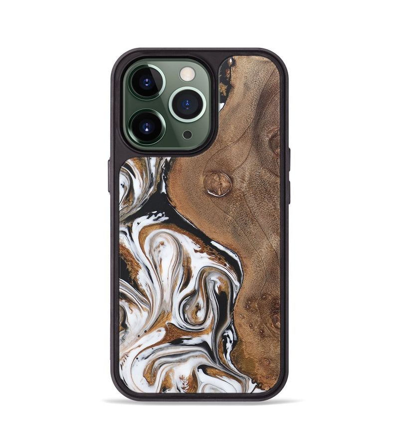 iPhone 13 Pro Wood+Resin Phone Case - Dulce (Black & White, 722190)