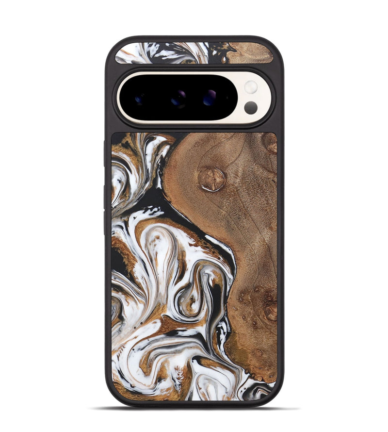 Pixel 9 Wood+Resin Phone Case - Dulce (Black & White, 722190)