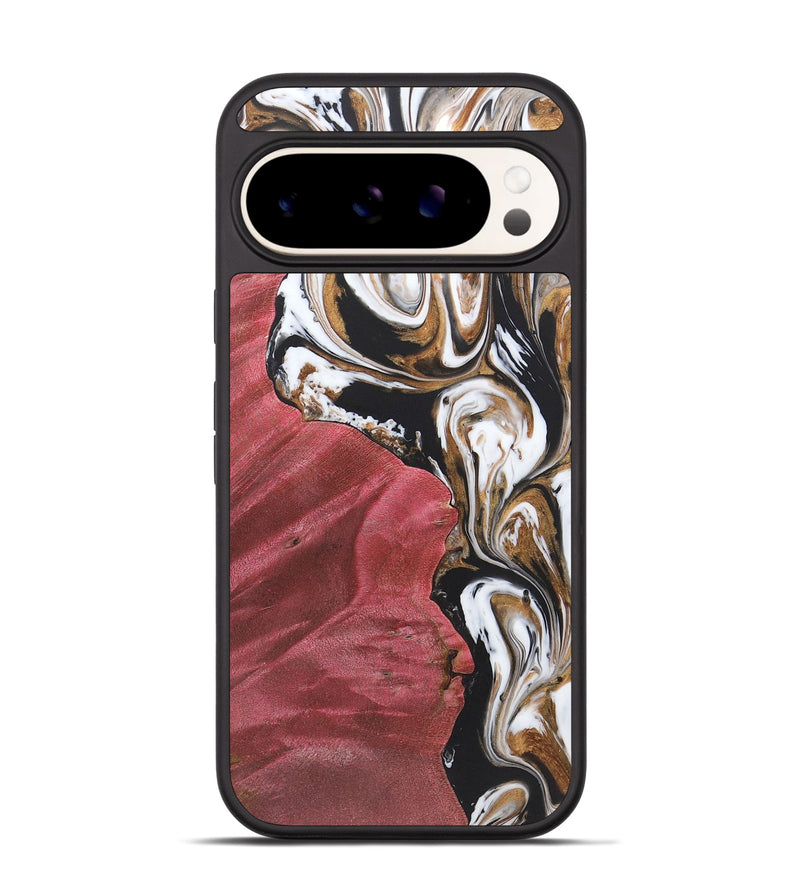 Pixel 9 Pro Wood+Resin Phone Case - Ainsley (Black & White, 722192)