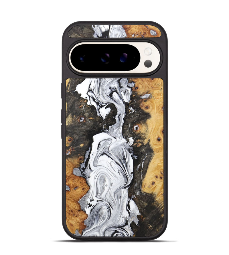 Pixel 9 Pro Wood+Resin Phone Case - Eunice (Black & White, 722194)