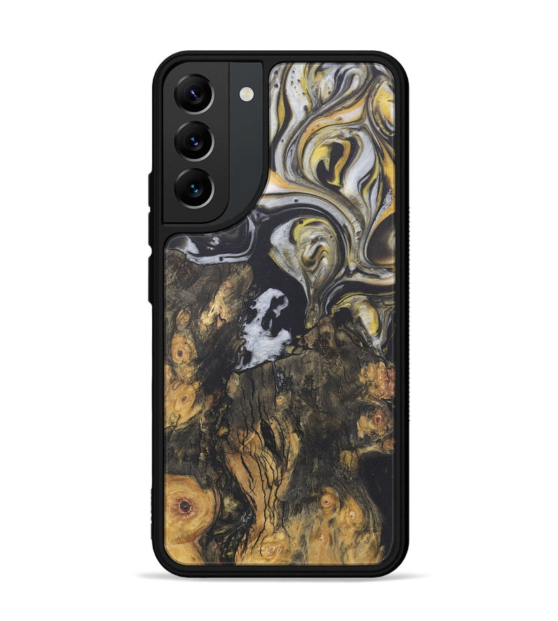 Galaxy S22 Plus Wood+Resin Phone Case - Sutton (Black & White, 722196)