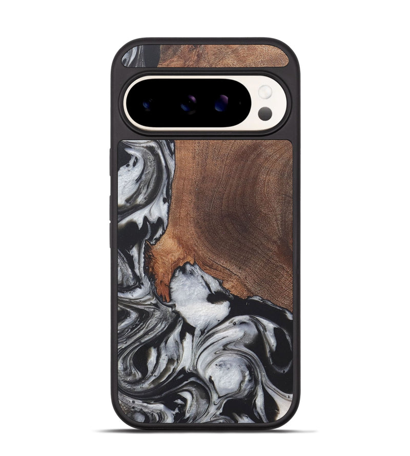 Pixel 9 Wood+Resin Phone Case - Russell (Black & White, 722197)