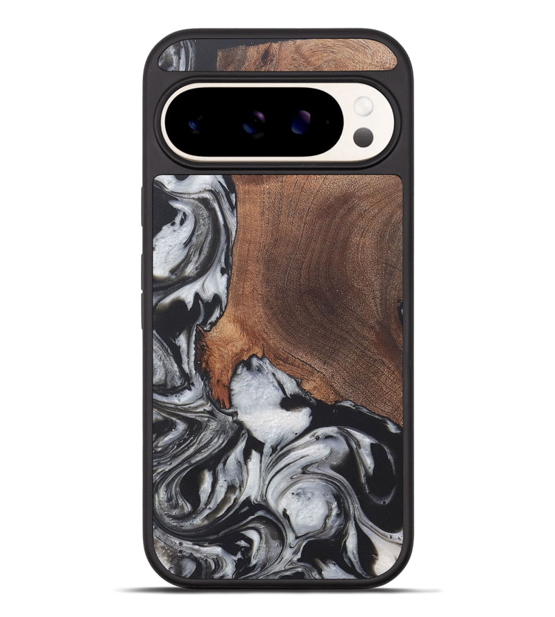 Pixel 9 Pro XL Wood+Resin Phone Case - Russell (Black & White, 722197)