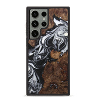 Galaxy S23 Ultra Wood+Resin Phone Case - Oaklynn (Black & White, 722198)